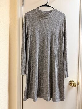 Madewell Heather Gray Long Sleeve Dress